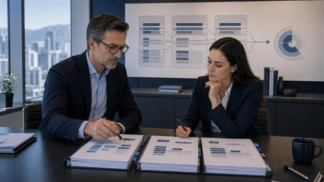 Finance leaders reviewing reporting bridges between local accounting standards and group reporting